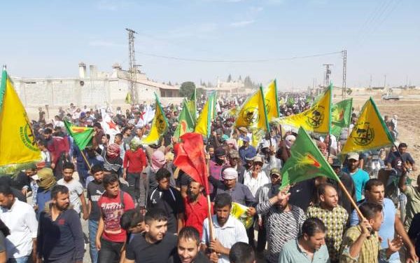 Gelê Serêkaniyê li dijî gefên dewleta dagirker a tirk daketin qadan