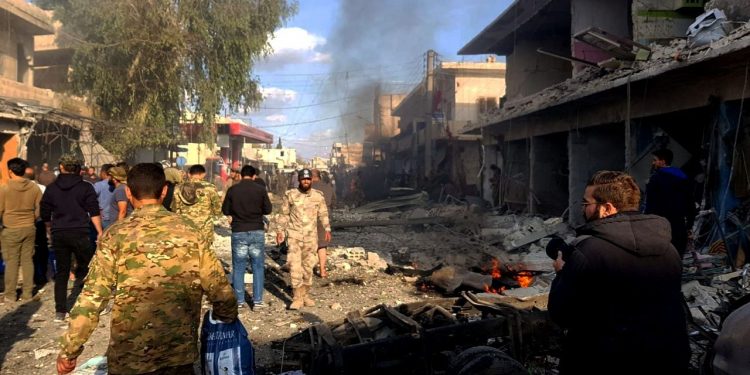 Li navenda bajarê Girê Spî teqînek rû da