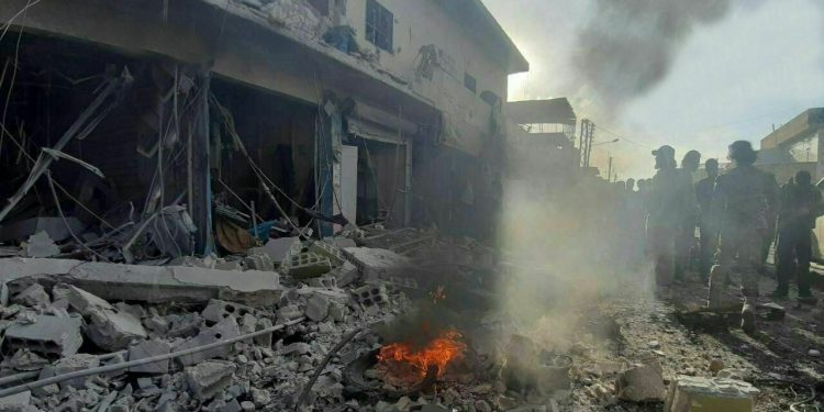 Li navenda bajarê Girê Spî teqînek rû da