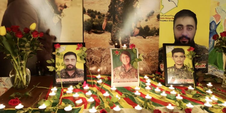 Li Siwêdê 3 şehîdên Berxwedana Cenga Rojava hatin bibîranîn