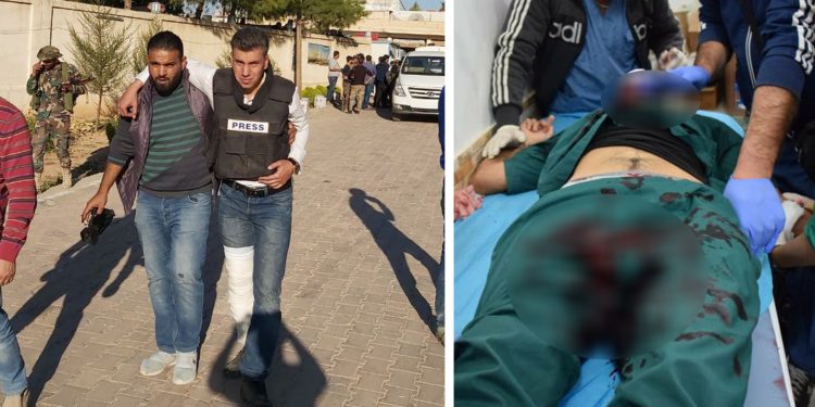 Nûçegihan û tîmên tendirûstyê bûn hedefa êrîşên artêşa Tirk a dagirker