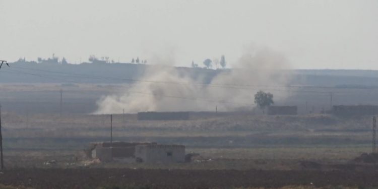 Balafirên tirk erebeya rejîma Sûriyê bombebaran kir