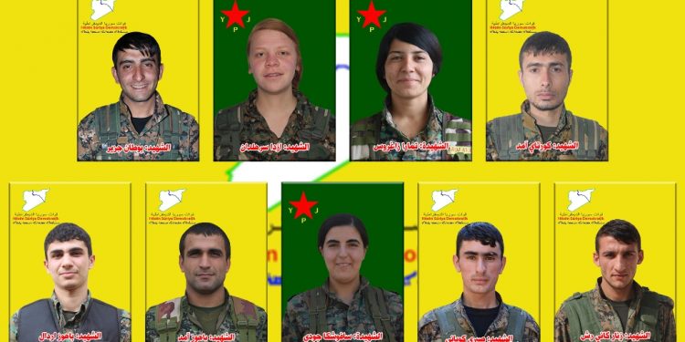 Nasnameyên 9 şehîdên Berxwedana Cenga Rojava hate eşkere kirin