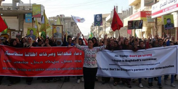 Li Hesekê û Dirbêsiyê êrîşên dagirker û serdana Erdogan a Washingtonê hatin şermezar kirin