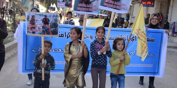 Li Hesekê û Dirbêsiyê êrîşên dagirker û serdana Erdogan a Washingtonê hatin şermezar kirin