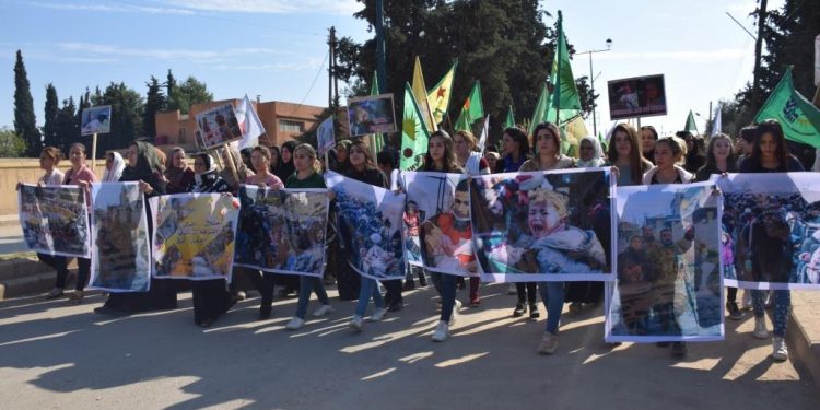 Li Hesekê û Dirbêsiyê êrîşên dagirker û serdana Erdogan a Washingtonê hatin şermezar kirin