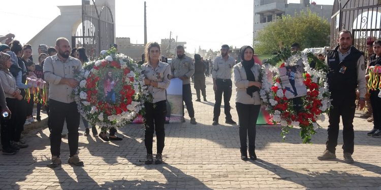 Şehîdên Berxwedana Cenga Rojava û şehîdên teqînên Qamişlo hatin oxirkirin