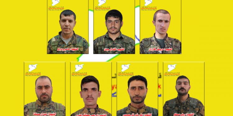 Nasnameya 7 Şehîdên Berxwedana Cenga Rojava hatin eşkere kirin