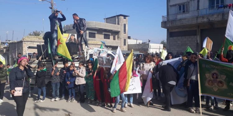 Li Bakurê Sûriyê û Rojavayê Kurdistanê çalakiyên Roja Têkoşîna li dijî Tundiya li ser jinan!