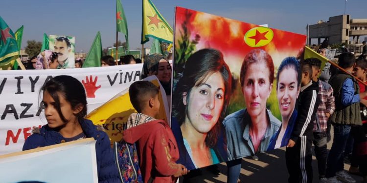 Li Bakurê Sûriyê û Rojavayê Kurdistanê çalakiyên Roja Têkoşîna li dijî Tundiya li ser jinan!