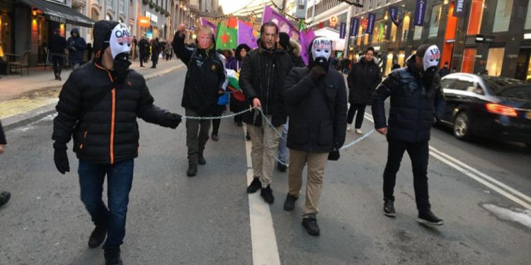 Ji bo Rojava û Rojhilat li Stockholmê meşiyan!