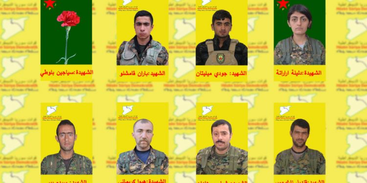 Nasnameya 8 Şehîdên Berxwedana Cenga Rojava hatin eşkerekirin