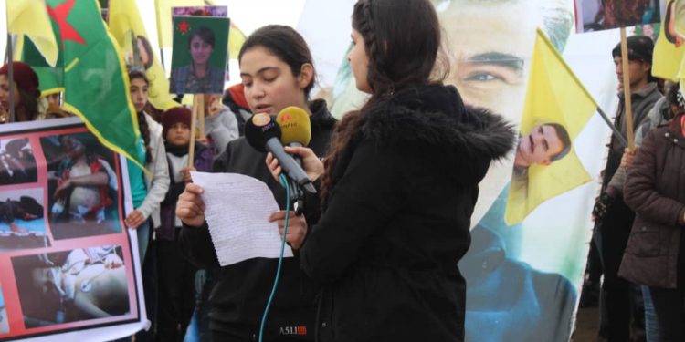 Yekitiya Jinên Ciwan a Herêma Efrînê komkujiya Til Rifatê şermezar kir