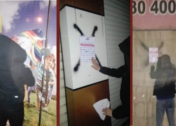 Jinên Ciwan li Ranya ji bo boykotkirina malê Tirkî Afîşan daliqandin