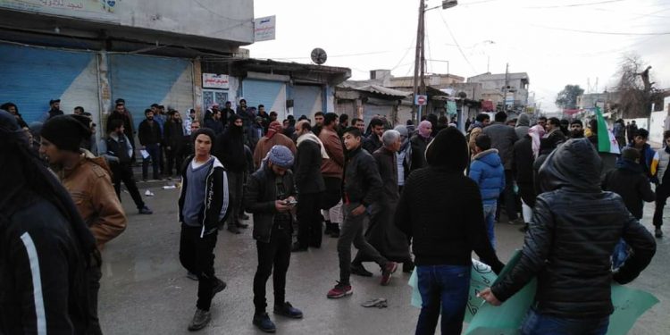 Li Girê Spî hêzên dagirker hatin protestokirin