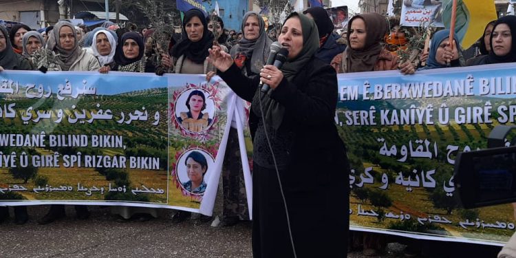 Gelê herêma Cizîrê dagirkeriya li ser Efrînê şermezar kirin