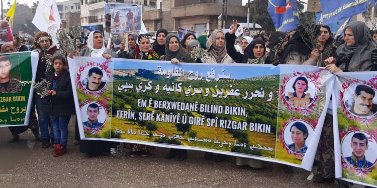 Gelê herêma Cizîrê dagirkeriya li ser Efrînê şermezar kirin