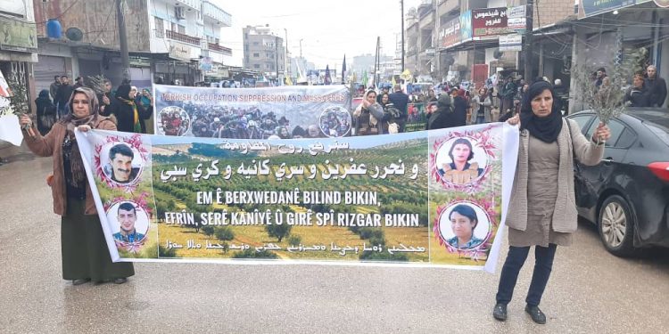 Gelê herêma Cizîrê dagirkeriya li ser Efrînê şermezar kirin