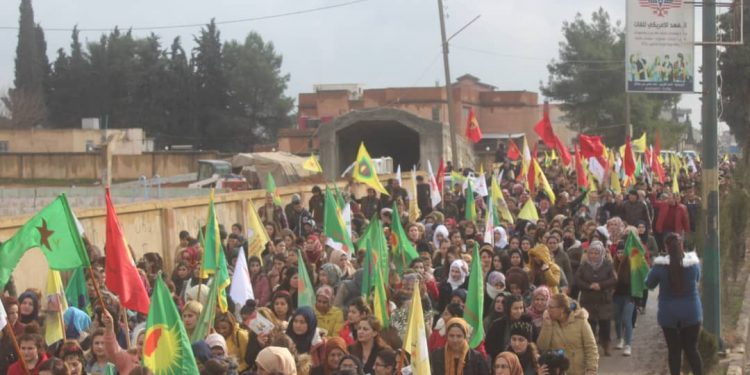 Gelê herêma Cizîrê dagirkeriya li ser Efrînê şermezar kirin