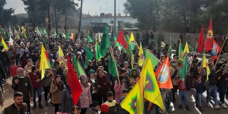 Gelê herêma Cizîrê dagirkeriya li ser Efrînê şermezar kirin