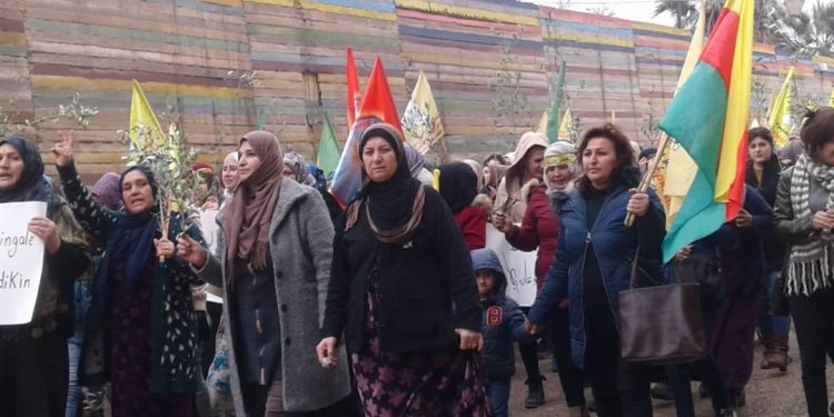 Gelê herêma Cizîrê dagirkeriya li ser Efrînê şermezar kirin