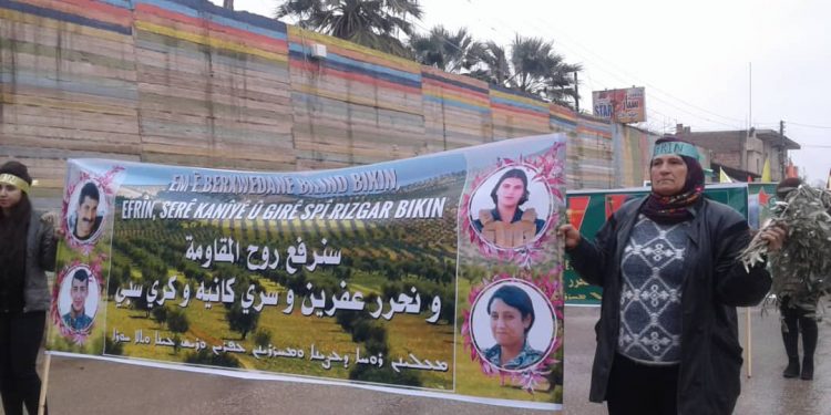 Gelê herêma Cizîrê dagirkeriya li ser Efrînê şermezar kirin