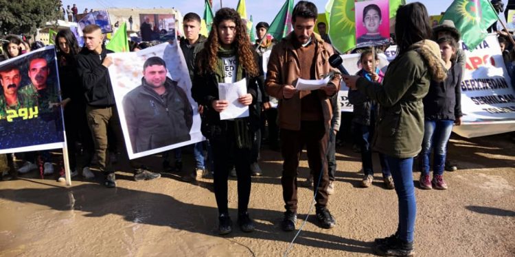 Ciwanên Efrînê dagirkeriya dewleta Tirk a li Efrînê şermezar kirin