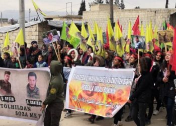 Li dijî komploya 15’ê Sibatê Ciwanên Efrînê çalakiyek li darxistin