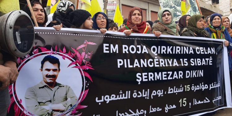 Li Rojava bi deh hezaran kesî li dijî komploya 15’ê Sibatê daketin qadan