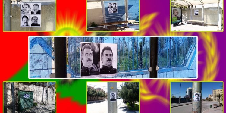 Ciwanan li Silêmanî ji bo 4’ê Nîsanê wêneyên Rêber APO daliqandin