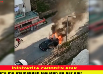 Ji Înîsîyatîfa Zarokên Agir li Îzmîrê çalakî: Otomobîleke faşîstan hat şewitandin