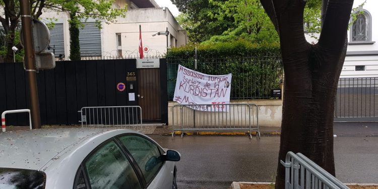 Li Marsîlyayê dewleta Tirk hate protestokirin