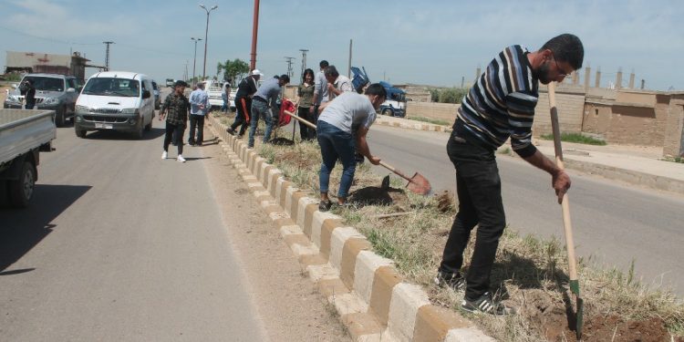 Li Qamişlo Ciwanên PYD`ê 200 dar çandin