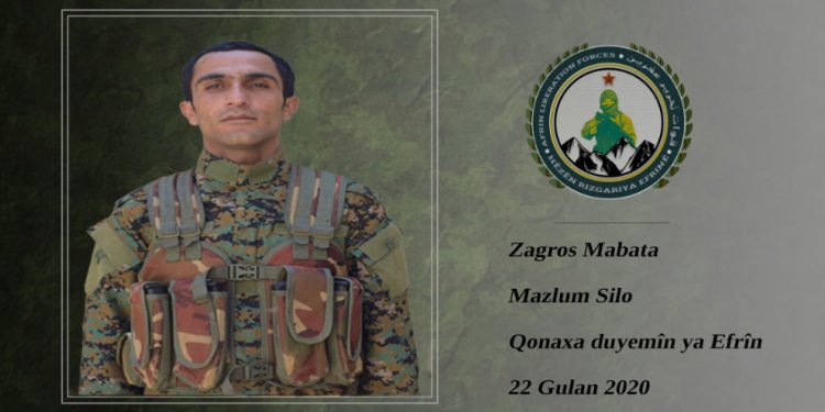 HRE’ê nasnameya şervanê xwe Zagros Mabata eşkere kir