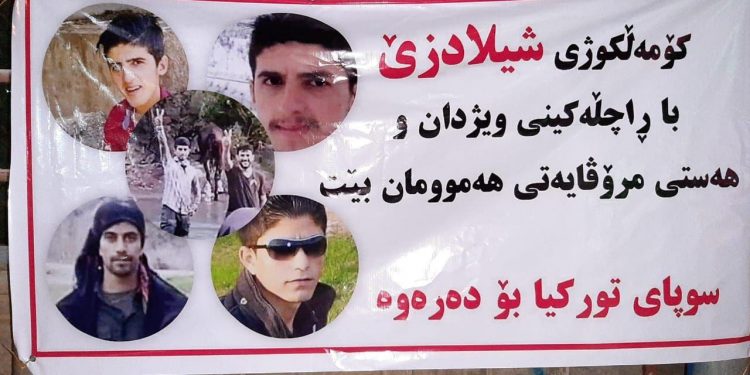 Li Raperîn wêneyên Şehîdên Şeladizê hat daliqandin