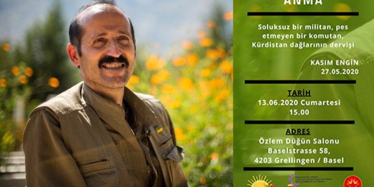 Şehîd Qasim Engîn wê li Swîsreyê bê bîranîn