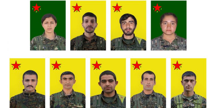 YPG’ê nasnameya 9 Şervanên ku di 2015’an de Şehîd ketine eşkere kir