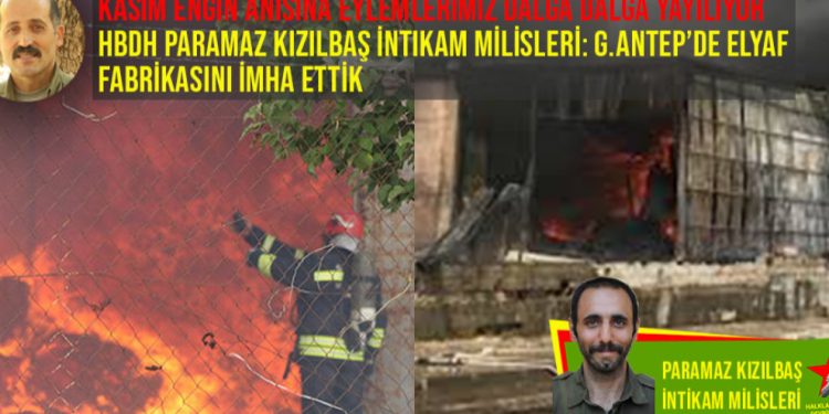 Milîsên HBDH’ê ji bo bîranîna Şehîd Qasim Engîn li Dîlokê fabrîkeya elyafê îmha kir