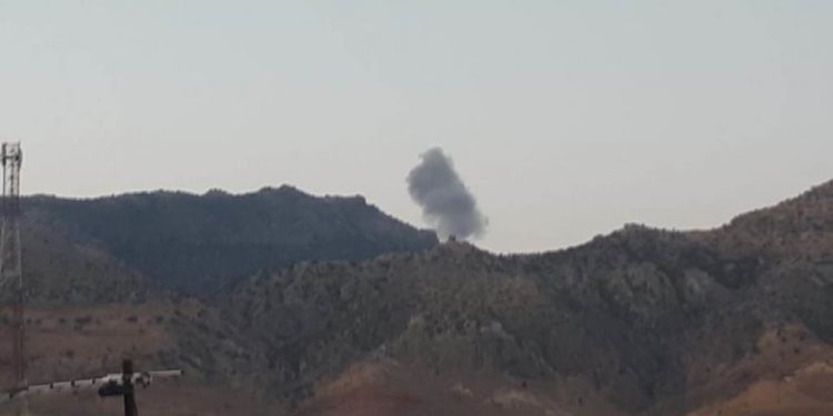 Balafirên şer ên dagirkeriya dewleta Tirk qada Xantûrê bombe dikin