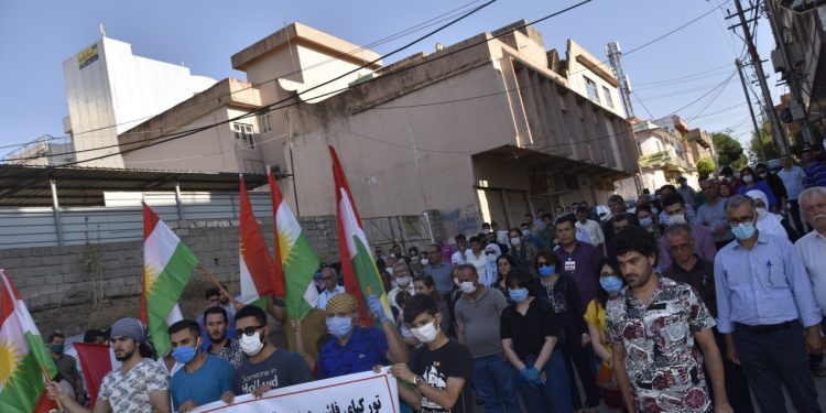 Xelkê Silêmanî li dijî dagirkeriya Tirk li kolanan bûn