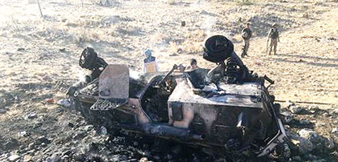 LEZGÎN – Li Şemzînan wesayîta zirxî îmha bû, li Avaşîn li çeper û stargehên dagirkeran hate xistin