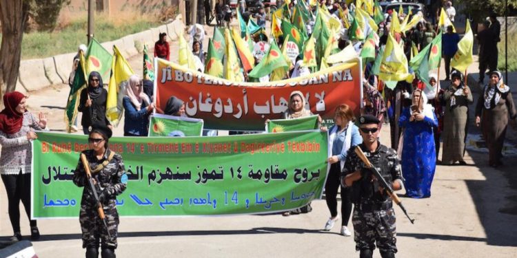 Êrîşênên dewleta Tirk a dagirker li Til Temirê hate protestokirin