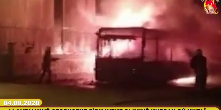 LEZGÎN – Însiyatîfa Zarokên Agir 3 kargeh û 3 wesayît şewitandin