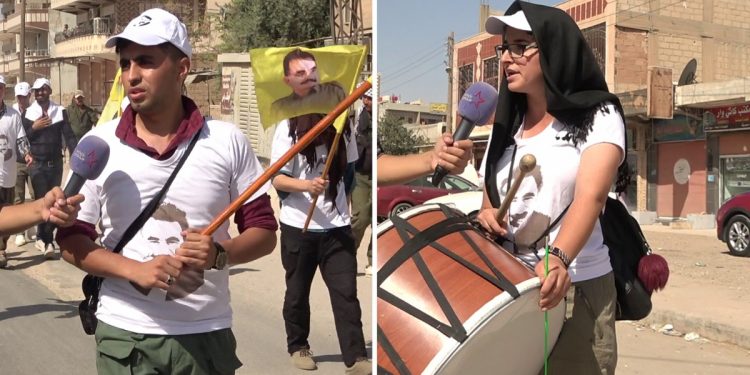 Meşvanên Meşa Teqez Em Biserbikevin: “Wê tecrîd bişkê, Serokê me azad bibe”