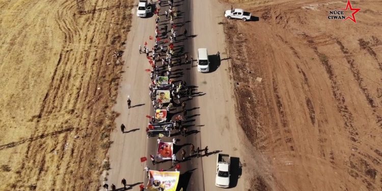 Meşa Dirêj a Ciwanên Rojava gihişt gundê Xaneserê