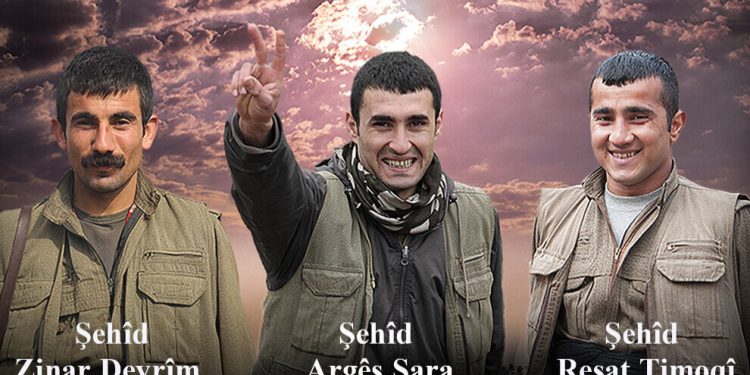 HPG’ê nasnameya 3 Gerîlayên ku li Heftanînê Şehîd bûbûn eşkere kir
