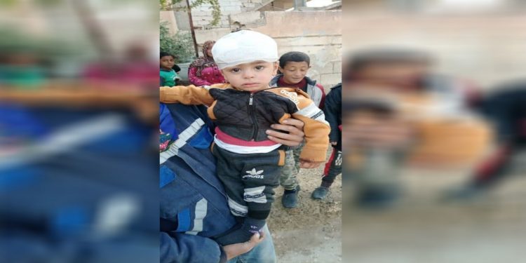 Dagirkeriya Tirk Eyn Îsayê bombebaran kir: 2 Zarok birîndar bûn