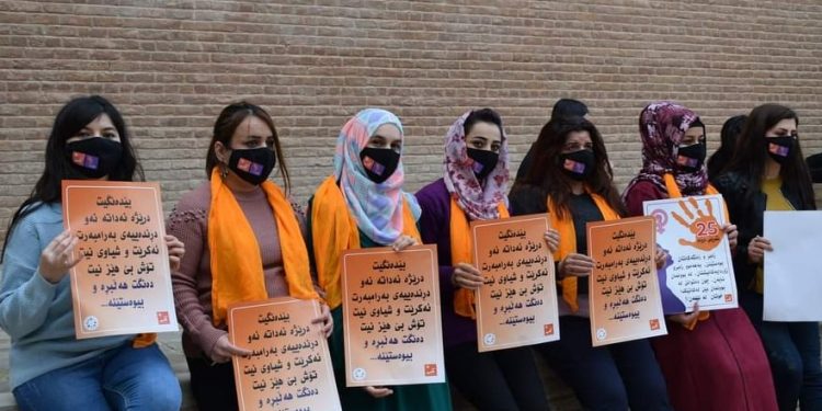 Li Hewlêrê li dijî şidetê çalakiyek hate lidarxistin