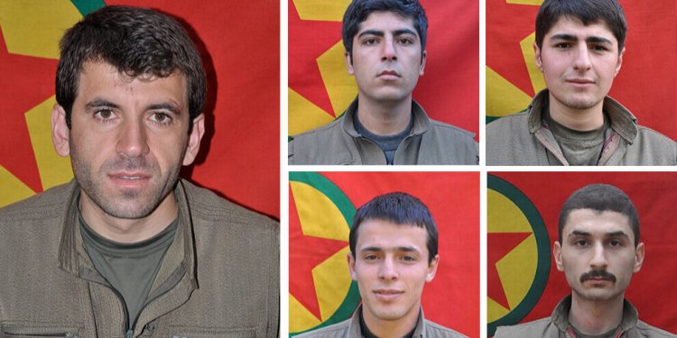 HPG’ê nasnameya 5 gerilayên ku li Metînayê şehîd bûbûn eşkere kir