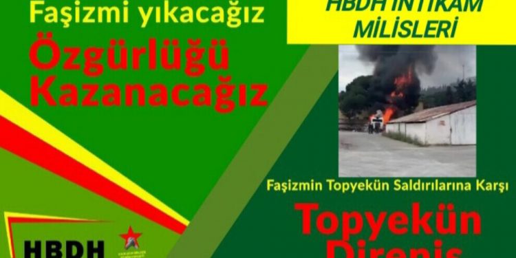 LEZGÎN – Ji HBDH’ê çalakî: Şîrketeke faşîstan hate şewitandin